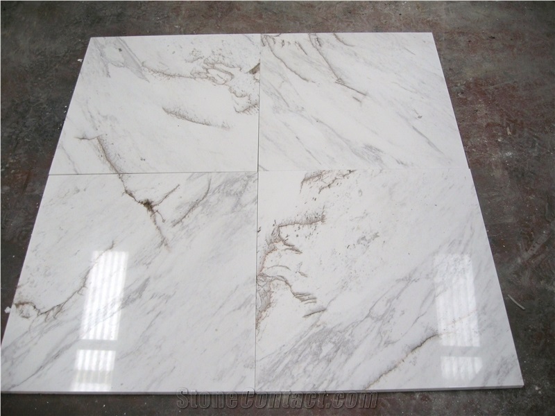 Volakas Spider White Slabs & Tiles Dolomite Marble