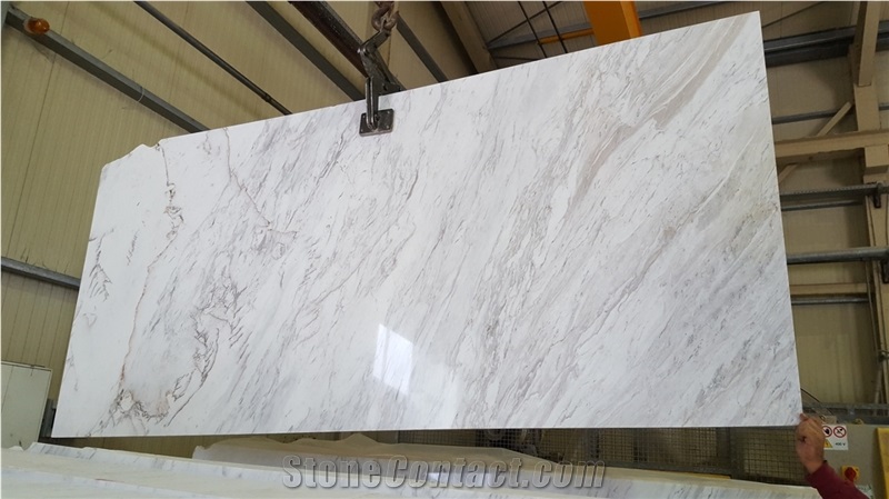 Volakas Spider White Slabs & Tiles Dolomite Marble