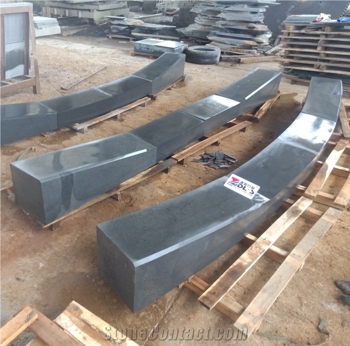 Black Basalt Sawn Bluestone Kerbs Ramps Wings