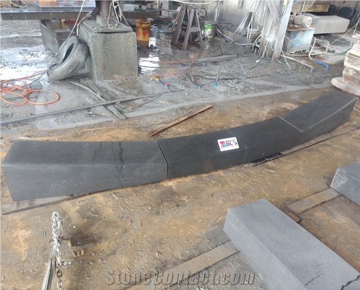 Black Basalt Sawn Bluestone Kerbs Ramps Wings