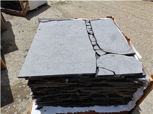 Hainan Black Basalt Crazy Paver Walkway Patio