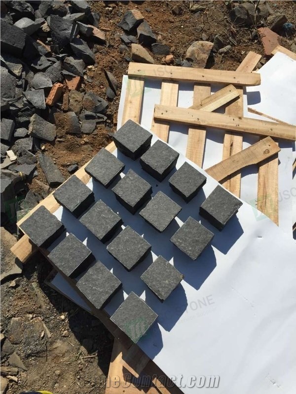 Chinese Cheap Black Basalt Cube Stone