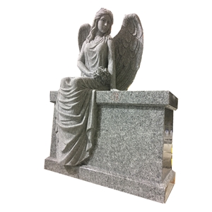 Georgia Grey Granite Angel Pedestal Monuments Georgia Grey Granite Angel Pedestal Monuments