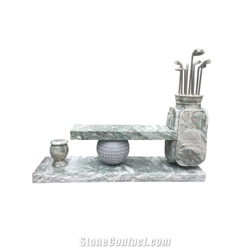Green Jade Marble Golf Bench Memorials