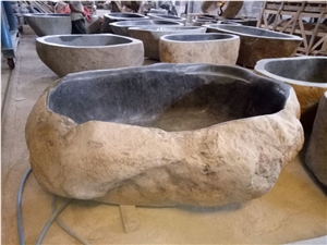 Bathub River Stone Thin Lip Stone Bathtub