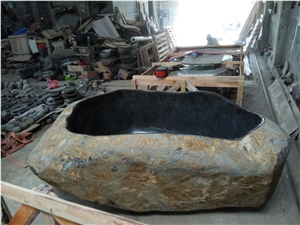 Bathub River Stone Thin Lip Stone Bathtub