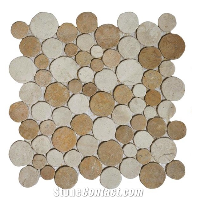 Mosaic Coin Marble- Moon Marble Mosaic