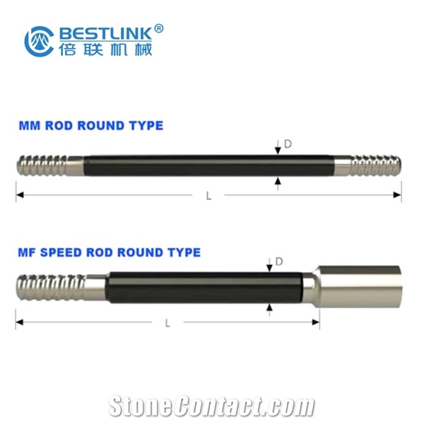 Thread Mining Rock Drill Rod Hex and Round Rod