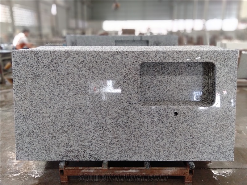 G439 Cheap White China Granite Stone Kitchen Top