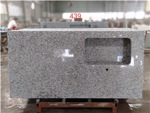 G439 Cheap White China Granite Stone Kitchen Top