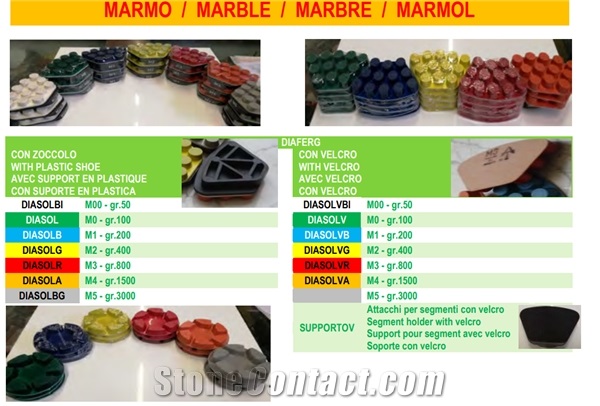 Diasol Diamond Segments & Velcro Polishing