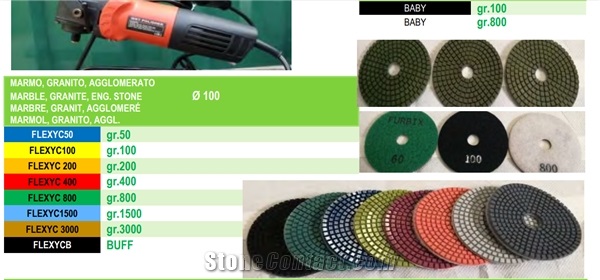Flexyc Marble, Granite, Eng. Stone Polishing Pads