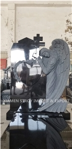 Newest Angel Heart Cross Headstone Monument 2020