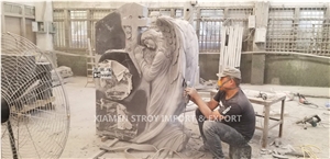 Newest Angel Heart Cross Headstone Monument 2020