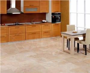 Denizli Beige Travertine Honed Kitchen Tiles from Atlanta Warehouse