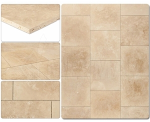 Denizli Beige Travertine Honed Kitchen Tiles from Atlanta Warehouse