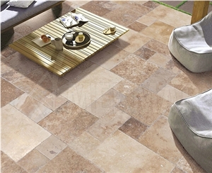 Volcano Travertine French Pattern Set from Atlanta Warehouse Volcano Travertine French Pattern Set from Atlanta Warehouse