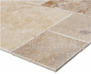 Volcano Travertine French Pattern Set from Atlanta Warehouse