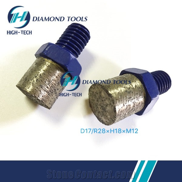 Sintered M12 Granite Solid Diamond Finger Bit Tip