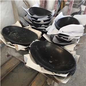 Black Marble Bathroom Wash Basin & Sink