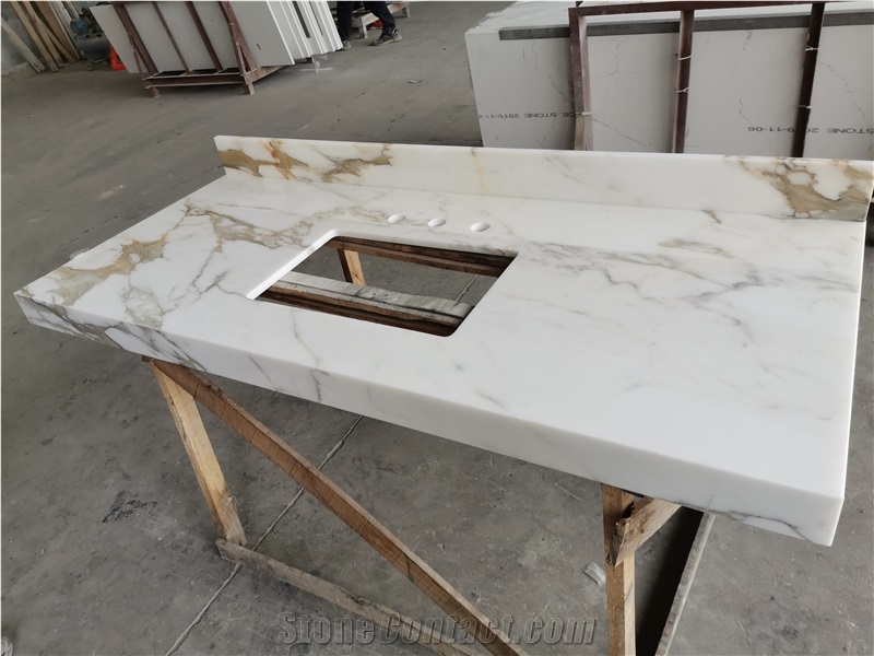 Calatata White Nano Crystallized Kitchen Top