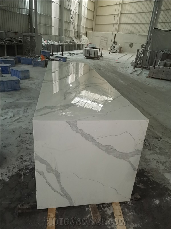 Calatata White Nano Crystallized Kitchen Top