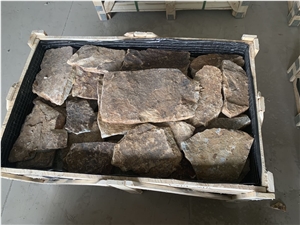 Grey Rusty Beige Random Flgstones for Wall