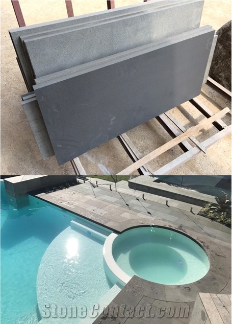 Hot Sell Black Basalt Swmming Pool Paver