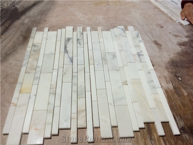 Marble Mosaic Tiles-Black And White