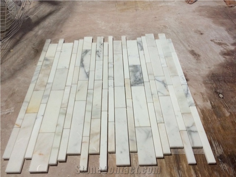 Marble Mosaic Tiles-Black And White