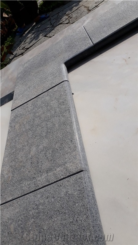 Dark Grey Granite G654 Bullnosed Pool Coping, Pool Pavers