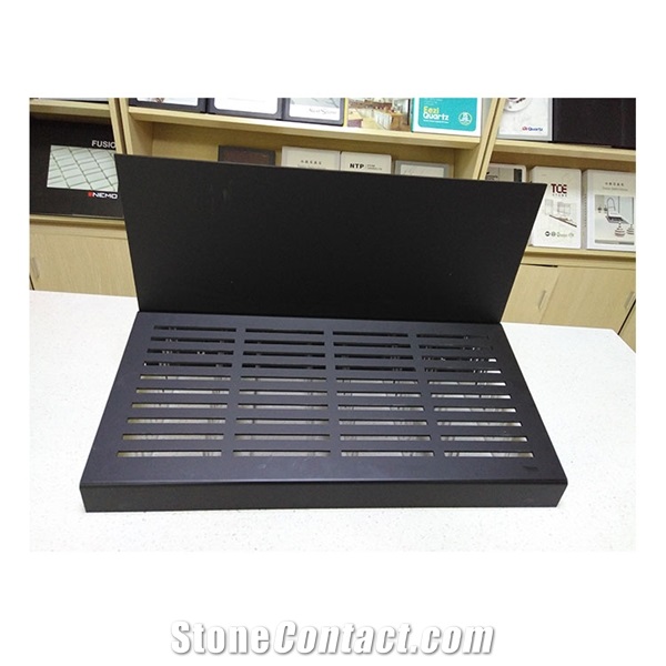 Black Acrylic Table Display Stand For Quartz Stone
