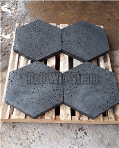 Lava Stone, Black Basalt Viet Nam Tiles & Slabs