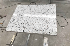 Artificial Terrazzo Grey/White Square Table Tops