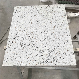 Artificial Terrazzo Grey/White Square Table Tops