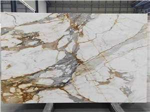 Calacatta Oro Gold Marble Slab Tile For Wall Floor