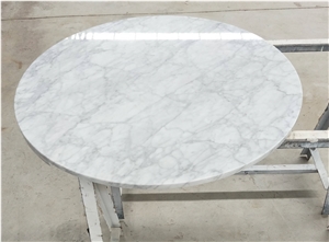 Carrara White Marble Tea Table Top for Hotel Home Carrara White Marble Tea Table Top for Hotel Home