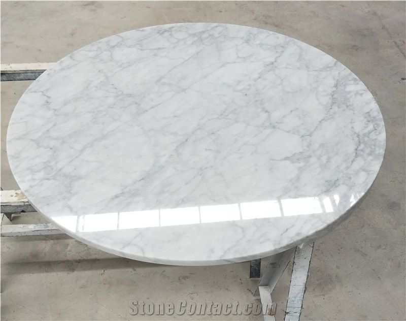 Carrara White Marble Tea Table Top for Hotel Home