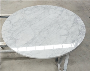 Carrara White Marble Tea Table Top for Hotel Home
