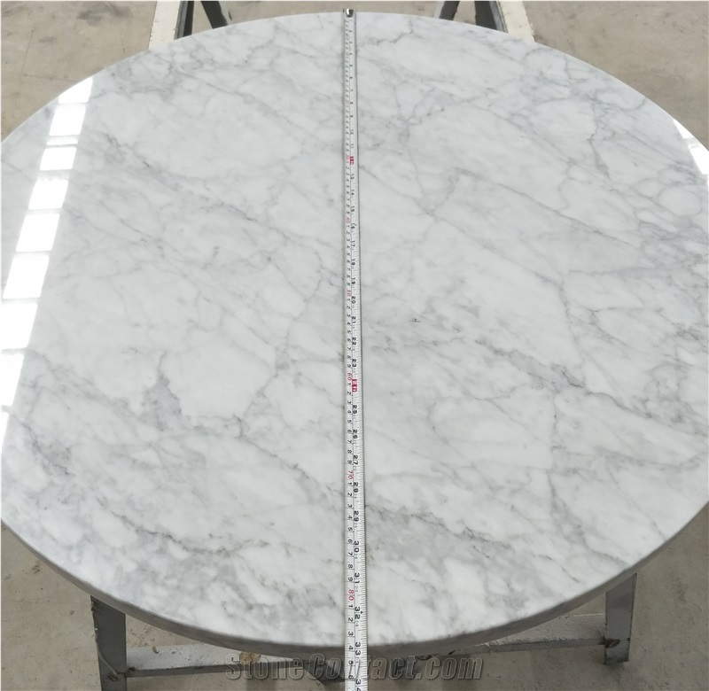 Carrara White Marble Tea Table Top for Hotel Home