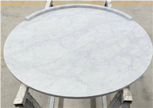 Carrara White Marble Tea Table Top for Hotel Home