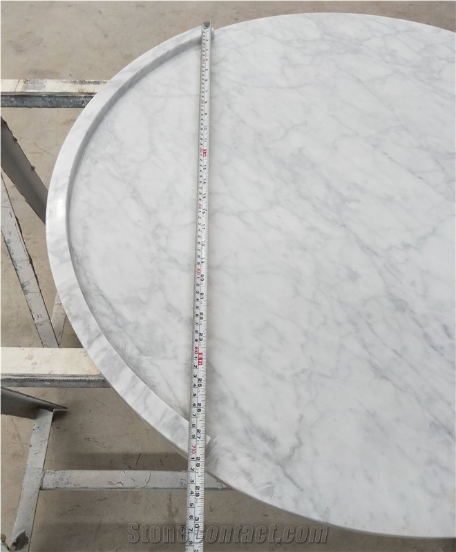 Carrara White Marble Tea Table Top for Hotel Home