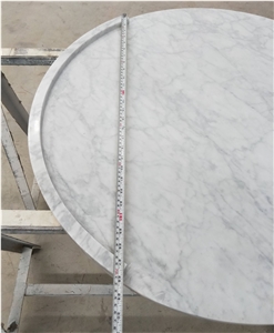 Carrara White Marble Tea Table Top for Hotel Home