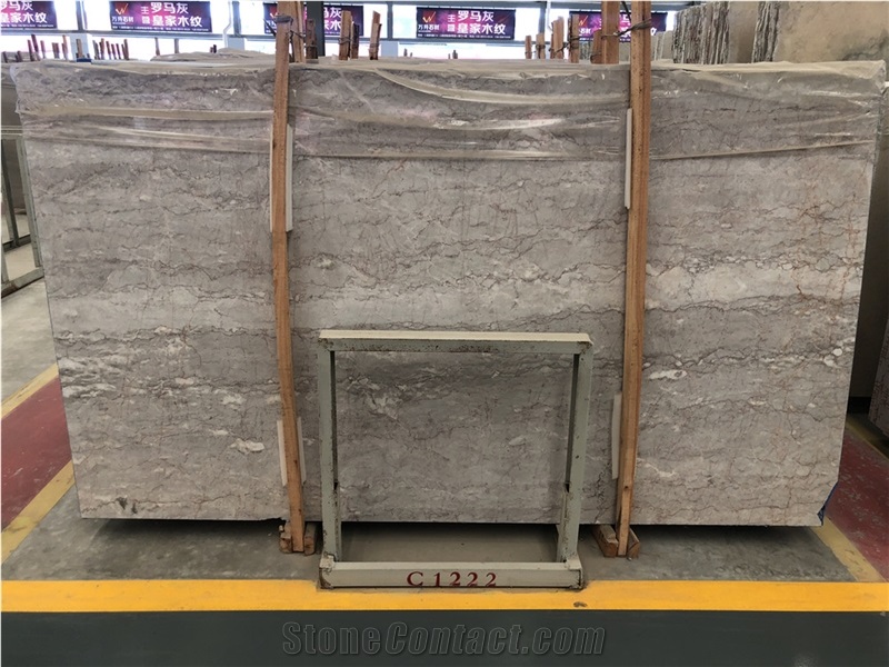 Eurasian Grey Veined Marble Slabs for Floor Wall