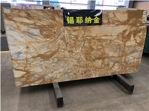 Gold Giallo Siena Marble Slab for Wall Floor Decor