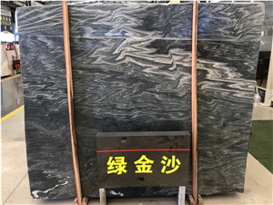 Green Galaxy Grey Marble Slab for Floor Wall Tiles