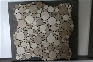 Light Emperador Mosaic Tile Floor Wall Cladding