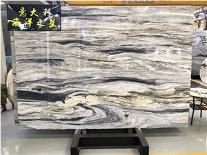 Michelangelo Green Quartzite Slab Floor Wall Decor