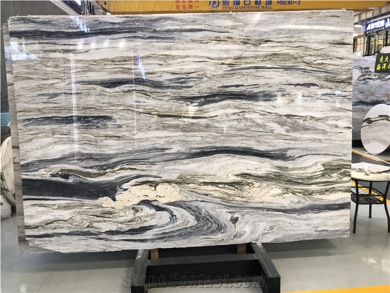 Michelangelo Green Quartzite Slab Floor Wall Decor