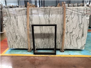 New Green Vein Wjite Onyx Slab for Floor Wall Tile